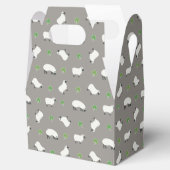 Irisches Kleeblatt und Schafmuster Geschenkschachtel (Geöffnet)