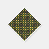 Irisches Kleeblatt Vierblättriger Kleeblatt Serviette (Ecke)