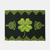 Irisches Kleeblatt vierblättriges Kleeblatt mit Fußmatte (Vorderseite)