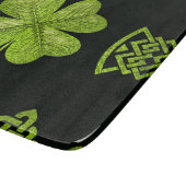 Irisches Kleeblatt vierblättriges Kleeblatt mit Schneidebrett (Ecke)