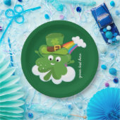 Irisches Kleeblatt * Wählen Sie Ihre Hintergrundfa Pappteller (Party)