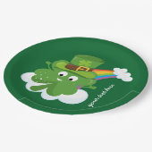 Irisches Kleeblatt * Wählen Sie Ihre Hintergrundfa Pappteller (Schrägansicht)