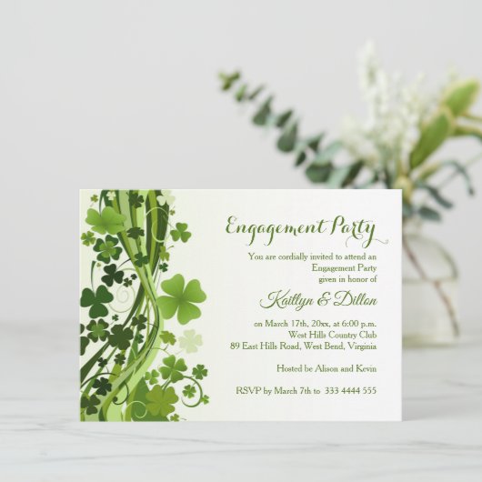 Irisches Kleeblatt, Wirbel-Vertragspartei Einladung (Stehend Vorderseite)