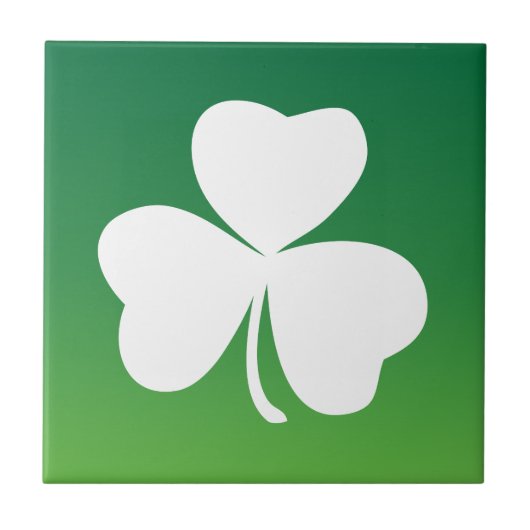 Irisches Kleegrünthema Fliese (Vorderseite)