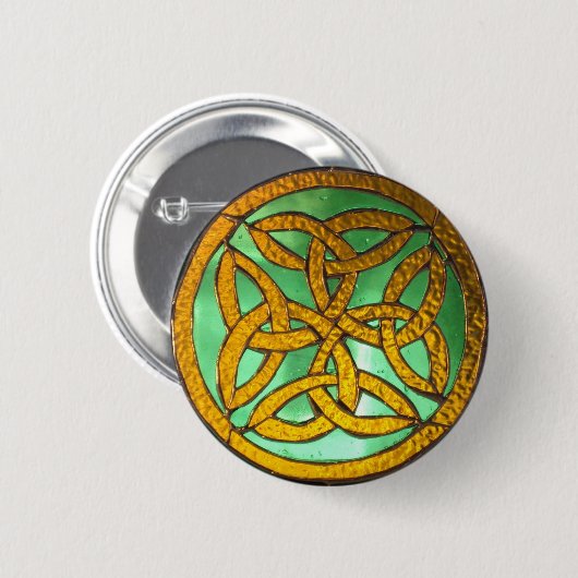 Irisches Knoten-Button Button (Vorne & Hinten)