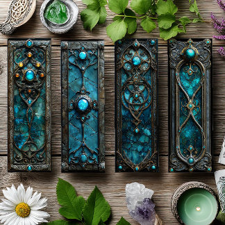 Irisches Lesezeichen, Turqoise Silver Celtic Lesez