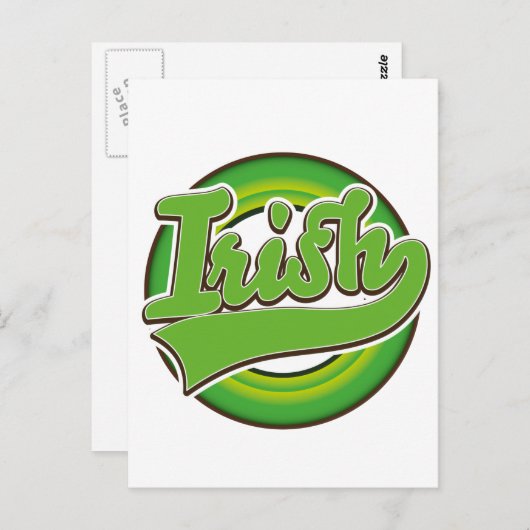 irisches Logo. Postkarte (Vorne/Hinten)