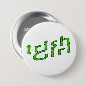 Irisches Mädchen Button (Vorne & Hinten)