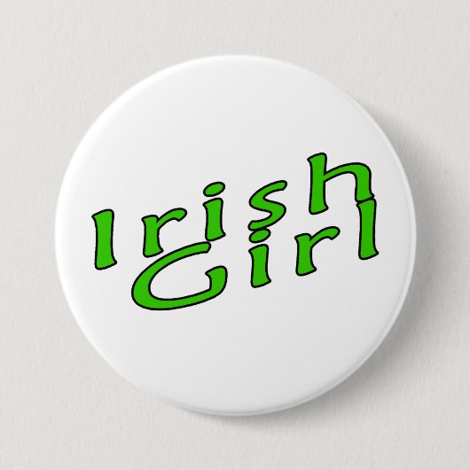 Irisches Mädchen Button (Vorderseite)