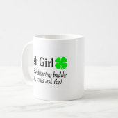 Irisches Mädchen der beste trinkende Freund, den Kaffeetasse (Vorderseite Links)