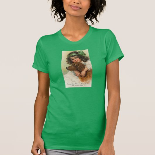 Irisches Mädchen mit ihrem Hund T-Shirt (Vorderseite)
