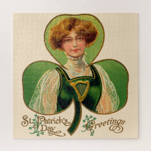 Irisches Mädchen St. Patrick's Day Puzzle
