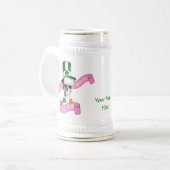 Irisches Mädchen-Trinkteam Bierglas (Vorderseite Links)
