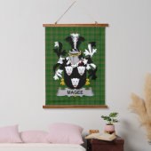 Irisches Magee oder McGee Wappen Familienwappen Wandteppich Mit Holzrahmen (Schlafzimmer)