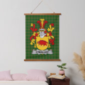 Irisches Malley oder O_Malley Wappen Familienwappe Wandteppich Mit Holzrahmen (Schlafzimmer)