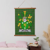 Irisches Malone oder O_Malone Wappen Familienwappe Wandteppich Mit Holzrahmen (Schlafzimmer)