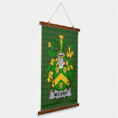 Irisches McCurdy oder Curdy Wappen Familienwappen Wandteppich Mit Holzrahmen (Gewinkelt)