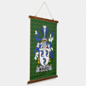 Irisches McElroy oder Gilroy Wappen Familienwappen Wandteppich Mit Holzrahmen (Gewinkelt)