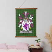 Irisches McMore oder More Wappen Familienwappen Wandteppich Mit Holzrahmen (Schlafzimmer)