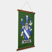 Irisches Needham oder O_Nee Wappen Familienwappen Wandteppich Mit Holzrahmen (Gewinkelt)