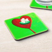 Irisches Niedliches Maldesign. Jetzt kaufen Getränkeuntersetzer (Linke Seite)