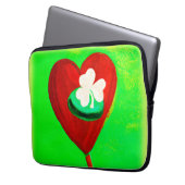 Irisches Niedliches Maldesign. Jetzt kaufen Laptopschutzhülle (Vorderseite Links)