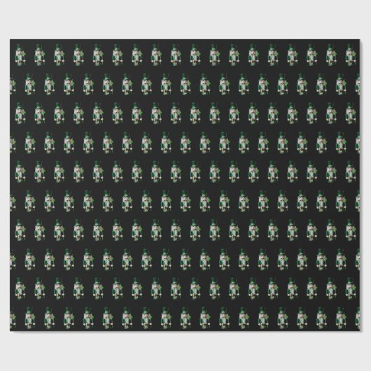 Irisches Nussknacker-Muster Geschenkpapier (Flach)