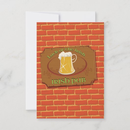 Irisches Pub-Schild Einladung (Vorderseite)