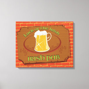 Irisches Pub-Schild Leinwanddruck