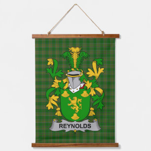 Irisches Reynolds oder McRannell Wappen Familienwa Wandteppich Mit Holzrahmen