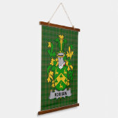 Irisches Robison- oder Robinson-Wappen Familienwap Wandteppich Mit Holzrahmen (Gewinkelt)