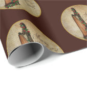 Irisches Rosen-Harfen-Verpackungs-Papier Geschenkpapier (Rolleneckpunkt)