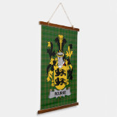 Irisches Rourke oder O_Rourke Wappen Familienwappe Wandteppich Mit Holzrahmen (Gewinkelt)