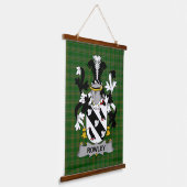 Irisches Rowley oder O_Rowley Wappen Familienwappe Wandteppich Mit Holzrahmen (Gewinkelt)