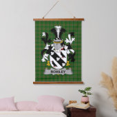 Irisches Rowley oder O_Rowley Wappen Familienwappe Wandteppich Mit Holzrahmen (Schlafzimmer)