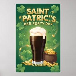 Irisches Sankt-Patrick-Party-Bier-Festival Poster