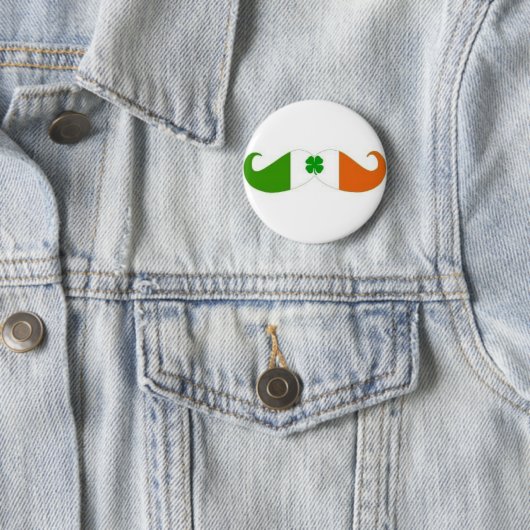 Irisches Schnurrbart-Abzeichen Button (Beispiel)