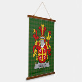 Irisches Scully oder O_Scully Wappen Familienwappe Wandteppich Mit Holzrahmen (Gewinkelt)
