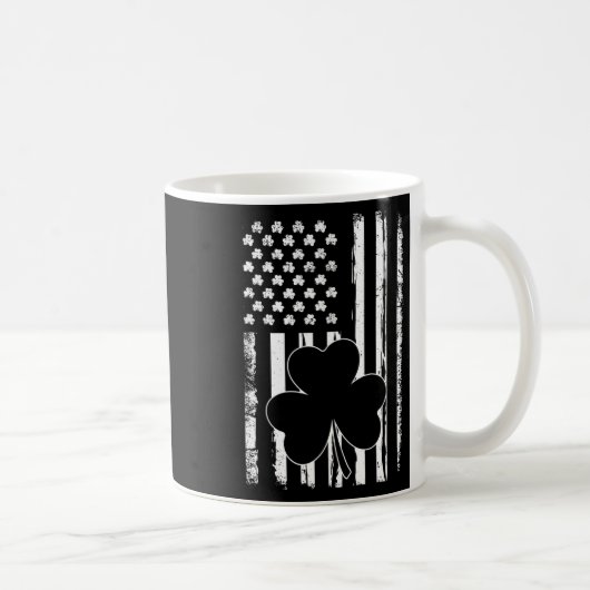 Irisches Shamrock-Flagge St Patricks Day Kaffeetasse (Rechts)