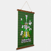 Irisches Shaughnessy oder O_Shaughnessy Wappen Fa Wandteppich Mit Holzrahmen (Gewinkelt)