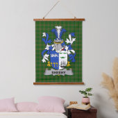 Irisches Sheehy oder McSheehy Wappen Familienwappe Wandteppich Mit Holzrahmen (Schlafzimmer)