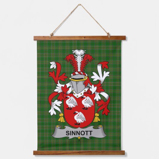 Irisches Sinnott oder Synnott Wappen Familienwappe Wandteppich Mit Holzrahmen (Vorderseite)