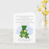 Irisches Sprichwort Frosch Karte (Gelbe Blume)