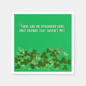 irisches Sprichwort mit Kleeblättern Serviette (Vorderseite)