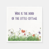 Irisches Sprichwort mit Wildblumen Serviette (Vorderseite)