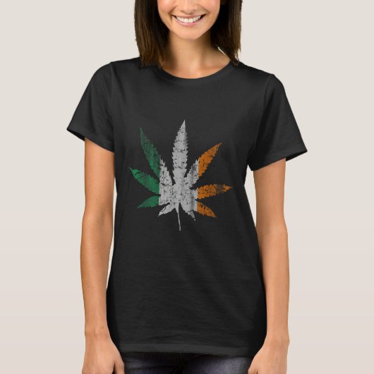 Irisches T-Blatt St. Patricks Day Unkraut T-Shirt (Vorderseite)
