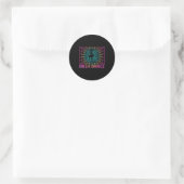 Irisches Tanz Retro Tänzer Geschenk Runder Aufkleber (Tasche)