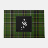 Irisches Tartan-Monogramm Fußmatte (Vorderseite)