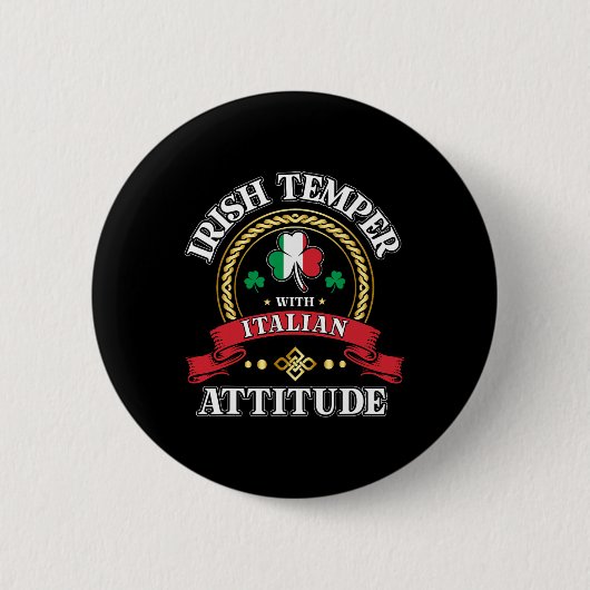 Irisches Temper italienische Attitüde St. Patricks Button (Vorderseite)
