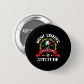 Irisches Temper italienische Attitüde St. Patricks Button (Vorne & Hinten)